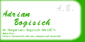 adrian bogisich business card